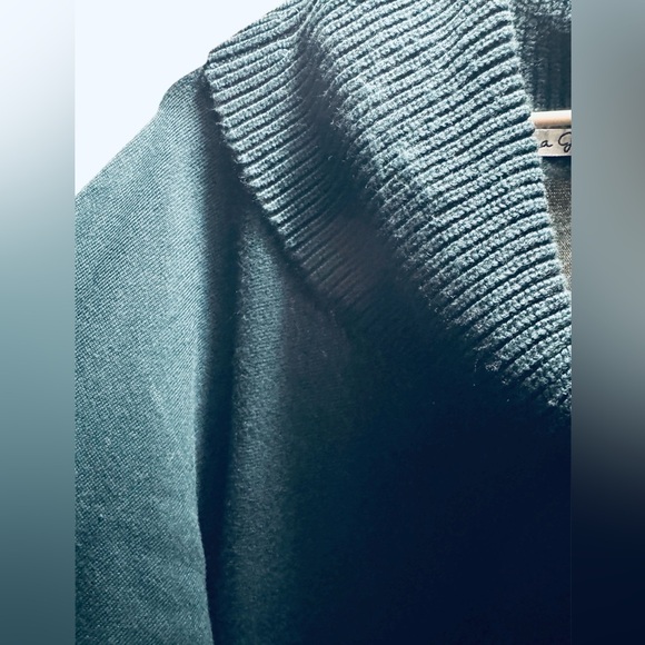 Eliza J Teal Green Long Sleeve Sweater Dress - Picture 4 of 5